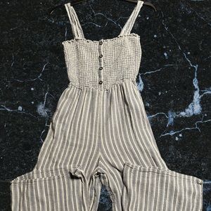 Hollister striped 3/4 length jumpsuit